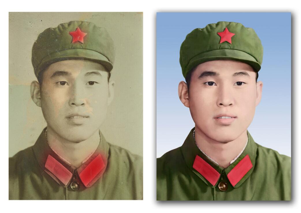 明山破损照片修复-18